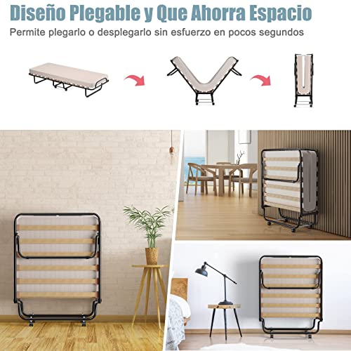 Imagen Descansa con estilo en la cama plegable costway 80x190cm