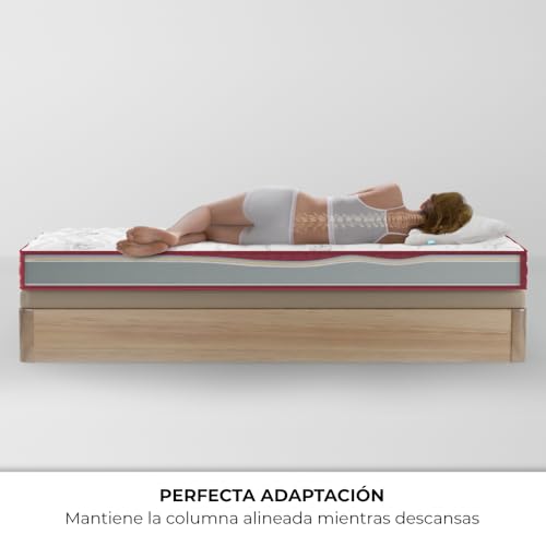 Imagen Colchon viscoelastico cama nido don descanso ?15cm 150x190 burdeos