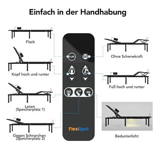 Imagen Base de cama electrica flexispot descanso personalizado y resistente