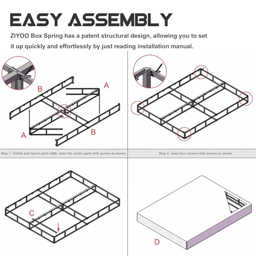 Imagen Base de colchon ziyoo montaje facil y silencioso