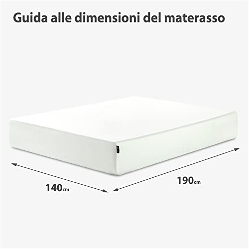 Imagen Colchon zinus memory foam nuso con te verde blanco 140x190cm