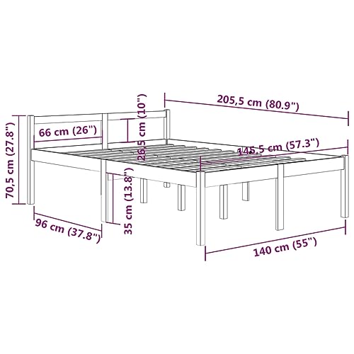 Imagen Base de cama de pino macizo para un descanso perfecto en casa