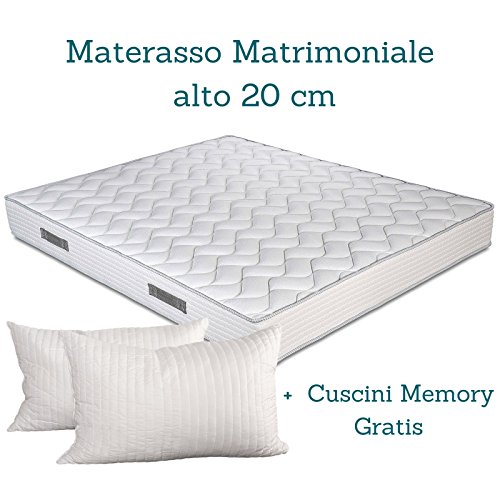 Imagen Descanso de lujo cama completa 180x195 cm con somier de madera y colchon de espuma 20 cm 2 almohadas viscoelasticas gratis