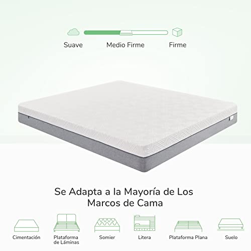 Imagen Colchon novilla viscoelastico 90x190 gel memory foam