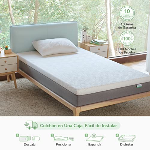 Imagen Colchon novilla viscoelastico 90x190 gel memory foam