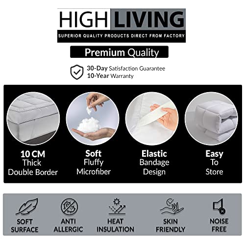 Imagen Descubre la comodidad absoluta con nuestro colchon high living de 4 de grosor en blanco