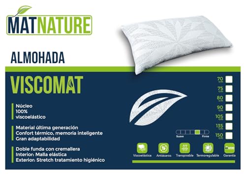 Imagen Colchon viscoelastico eco-friendly matnature con almohadas de regalo