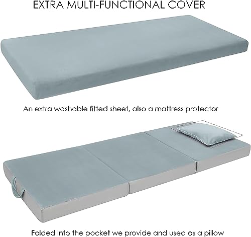 Imagen Colchon futon plegable de viscoelastica para viajes - memorecool