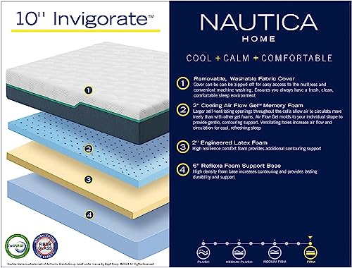 Imagen Colchon nautica home invigorate gel viscoelastico 10