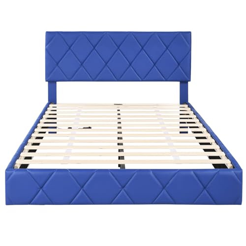 Imagen Cama flotante azul con luz led para adultos y adolescentes