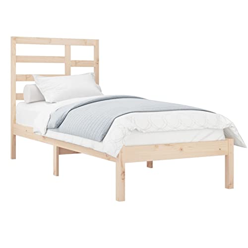 Imagen Base de cama zeyuan estructura individual en madera maciza 90x190 cm