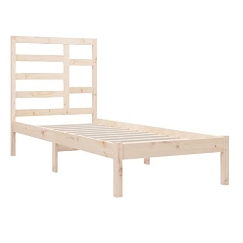 Imagen Base de cama zeyuan estructura individual en madera maciza 90x190 cm