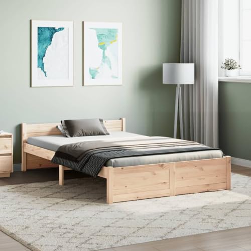 Imagen Base de cama vidaxl madera maciza 120x190 cm