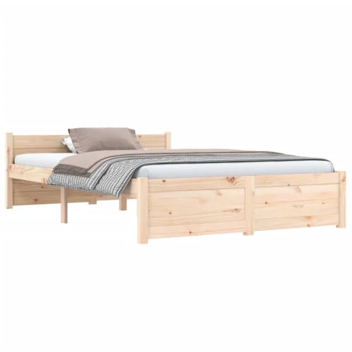 Imagen Base de cama vidaxl madera maciza 120x190 cm