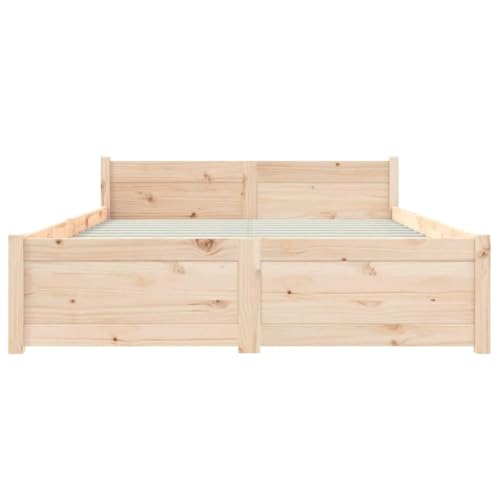 Imagen Base de cama vidaxl madera maciza 120x190 cm