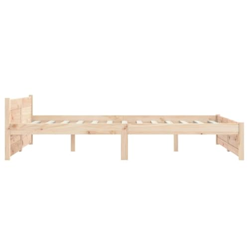 Imagen Base de cama vidaxl madera maciza 120x190 cm