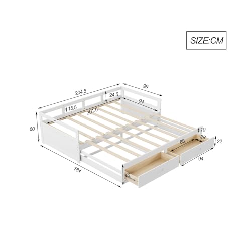 Imagen Sofa cama retractil de pino con sorpresa doble funcion para espacios pequeños