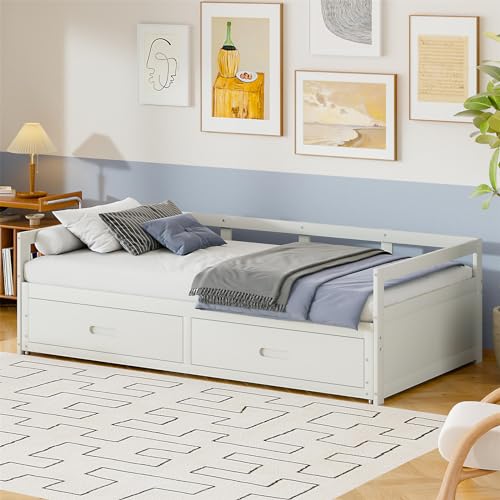 Imagen Sofa cama retractil de pino con sorpresa doble funcion para espacios pequeños