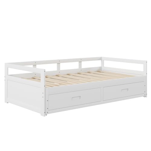 Imagen Sofa cama retractil de pino con sorpresa doble funcion para espacios pequeños