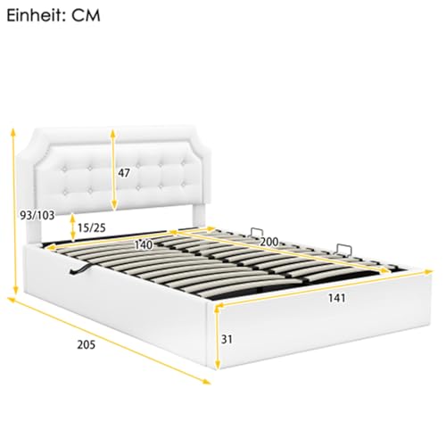 Imagen Cama hidraulica minimalista con almacenamiento versatil