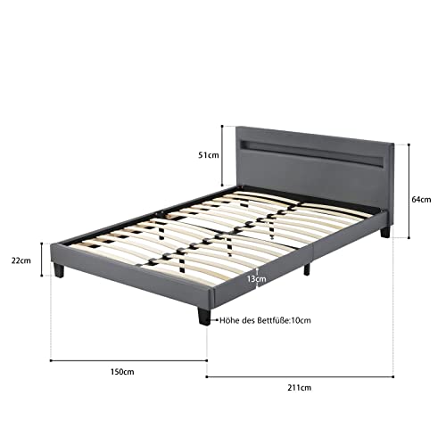 Imagen Cama jintaoma con luces led y colchon de resortes