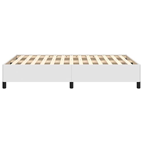 Imagen Cama de cuero sintetico y madera festnight para todos