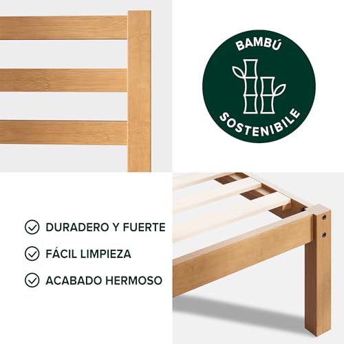 Imagen Cama zinus leah con almacenamiento - bambu marron