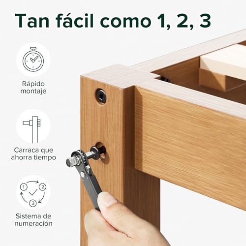 Imagen Cama zinus leah con almacenamiento - bambu marron