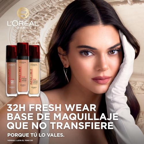 Imagen Base de maquillaje loreal infaillible 32h fresh wear tono ambre