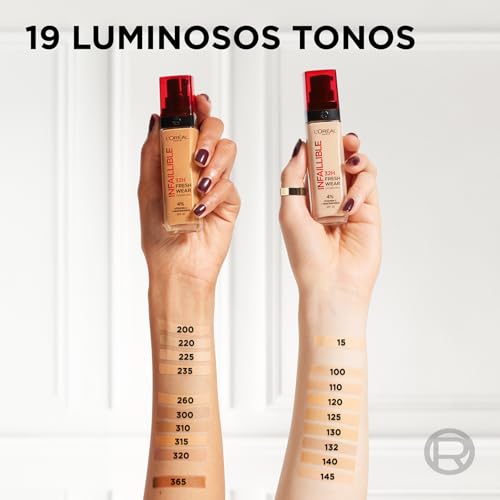 Imagen Base de maquillaje loreal infaillible 32h fresh wear tono ambre