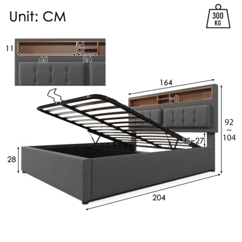 Imagen Cama juvenil con estacion de carga y cabecero regulable