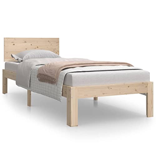 Imagen Base cama individual de madera maciza zeyuan 75x190 cm