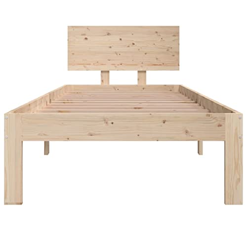 Imagen Base cama individual de madera maciza zeyuan 75x190 cm