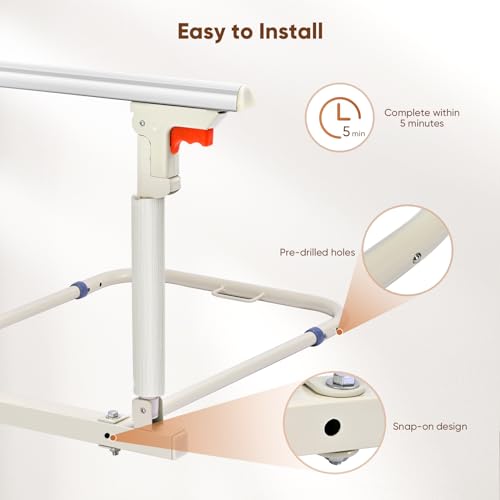 Imagen Barandillas de cama ixdregan seguridad para adultos mayores