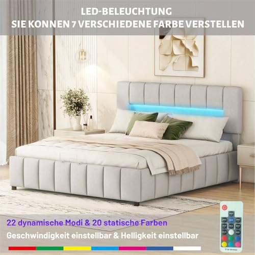 Imagen Cama led con almacenamiento dormitorios pequeños