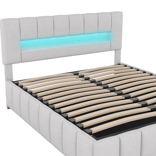 Imagen Cama led con almacenamiento dormitorios pequeños