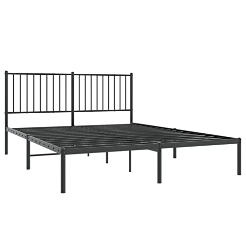 Imagen Descansa con estilo en nuestra estructura de cama xunfu de metal negro 160x200 cm