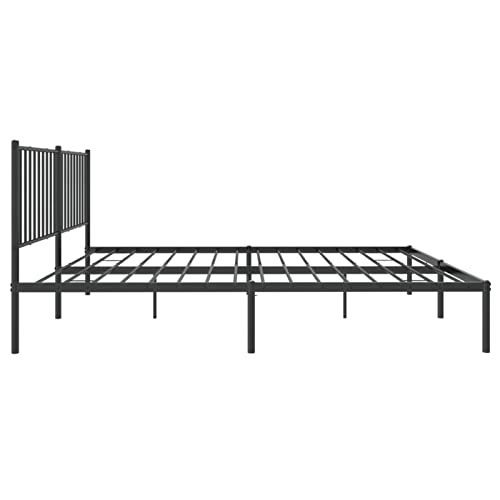 Imagen Descansa con estilo en nuestra estructura de cama xunfu de metal negro 160x200 cm