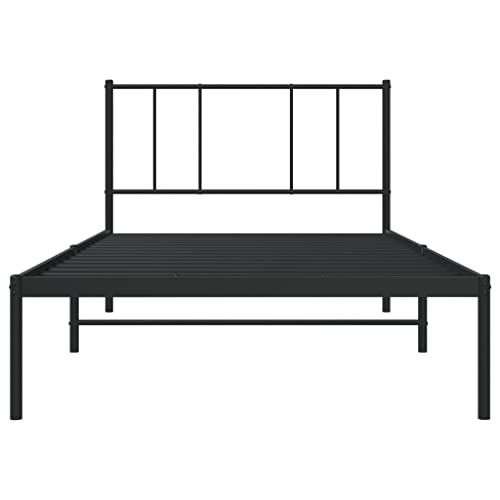 Imagen Cama juvenil junzai estructura metalica negra 75x190 cm