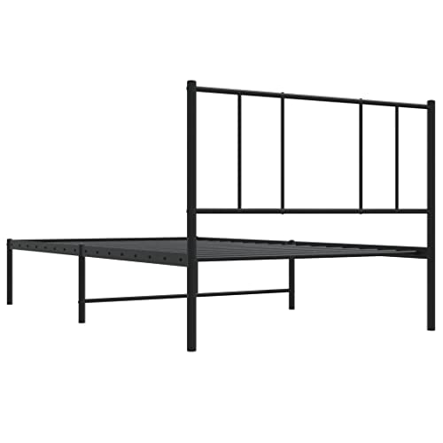 Imagen Cama juvenil junzai estructura metalica negra 75x190 cm