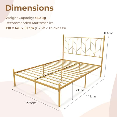 Imagen Cama de metal giantex elegancia y resistencia para tu descanso