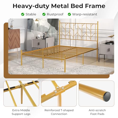 Imagen Cama de metal giantex elegancia y resistencia para tu descanso