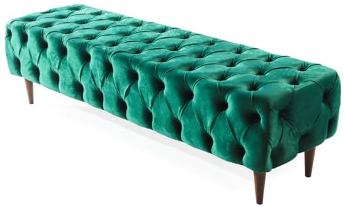 Imagen Cama doble chesterfield de lujo en verdemarron - descanso con estilo