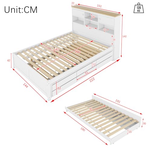 Imagen Cama nido blanco con almacenamiento y cajones