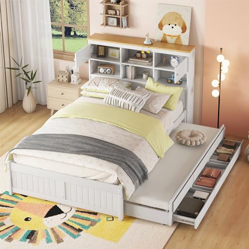 Imagen Cama nido blanco con almacenamiento y cajones