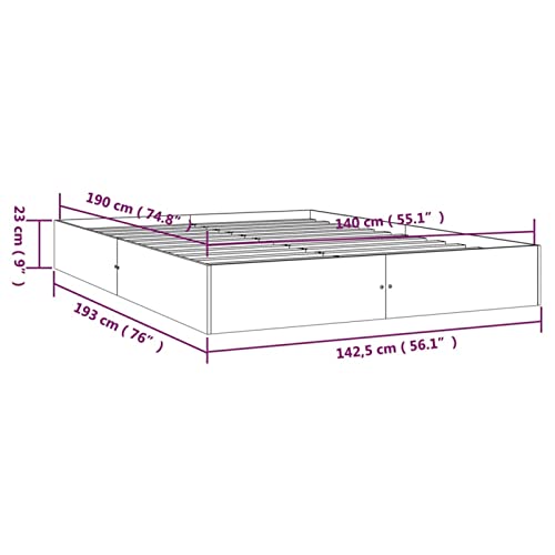 Imagen Base de cama zeyuan en madera maciza blanca 140x190 cm