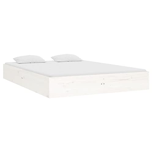 Imagen Base de cama zeyuan en madera maciza blanca 140x190 cm