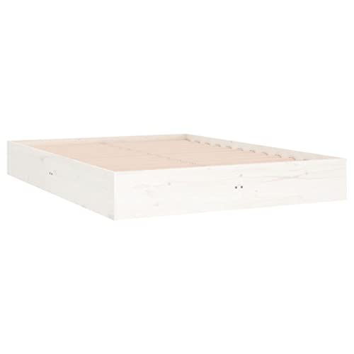 Imagen Base de cama zeyuan en madera maciza blanca 140x190 cm