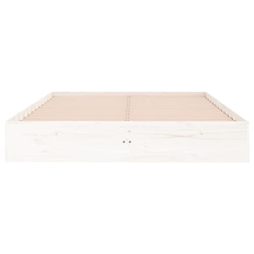 Imagen Base de cama zeyuan en madera maciza blanca 140x190 cm