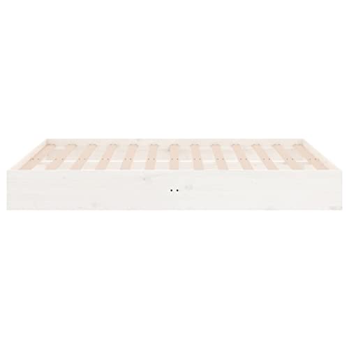 Imagen Base de cama zeyuan en madera maciza blanca 140x190 cm